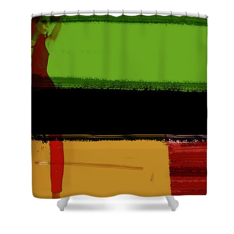  Shower Curtain featuring the painting Art and Fashion by Naxart Studio