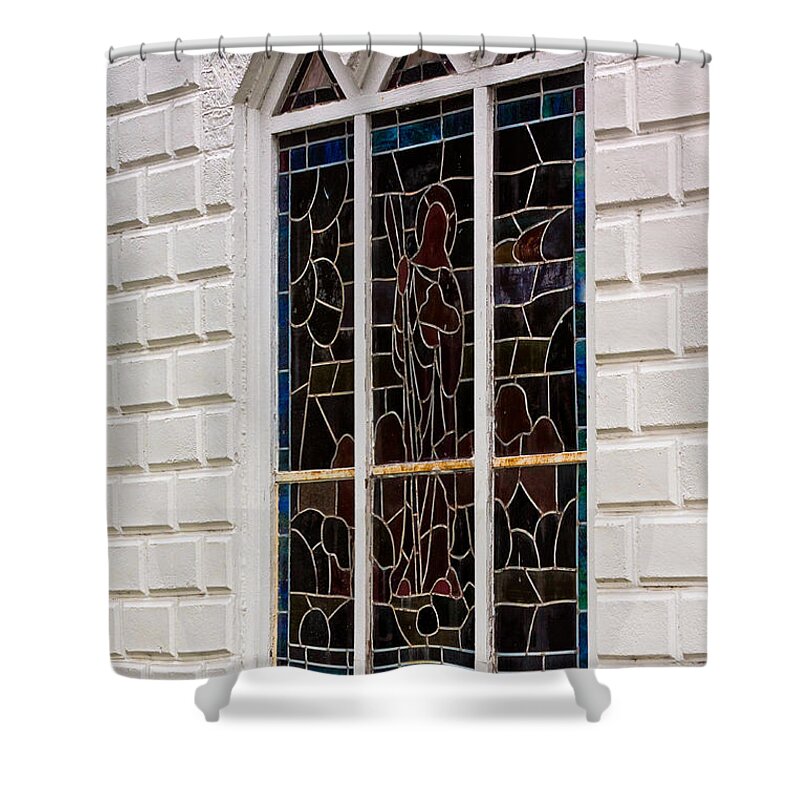 Architectural Features Shower Curtain featuring the photograph Art in Glass by Ed Gleichman
