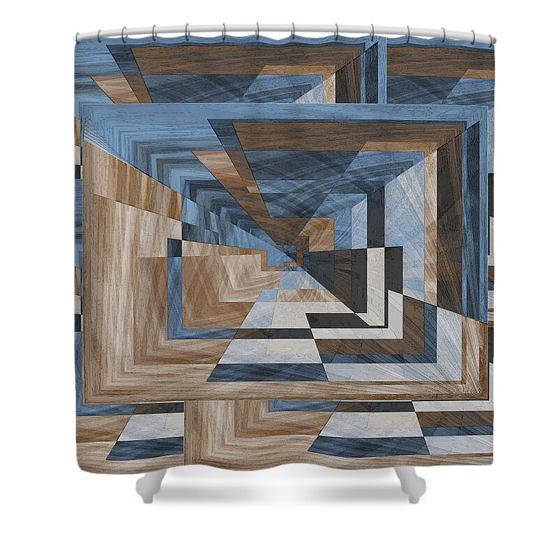 Abstract Shower Curtain featuring the digital art Aspiration 3 by Tim Allen