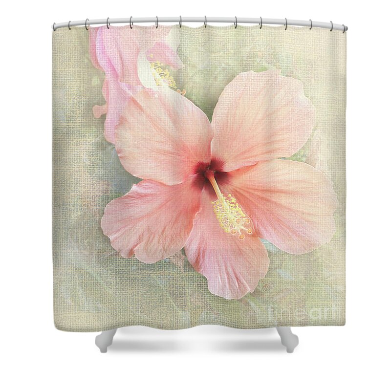 Tropical Shower Curtain featuring the photograph Autumn hibiscus by Cindy Garber Iverson