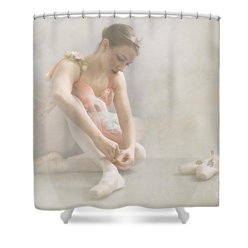 Young Shower Curtain featuring the photograph Ballet Slippers D003986-b by Daniel Dempster