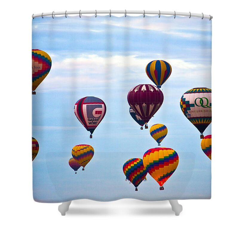 Baloon Shower Curtain featuring the photograph Baloons by Ralf Kaiser