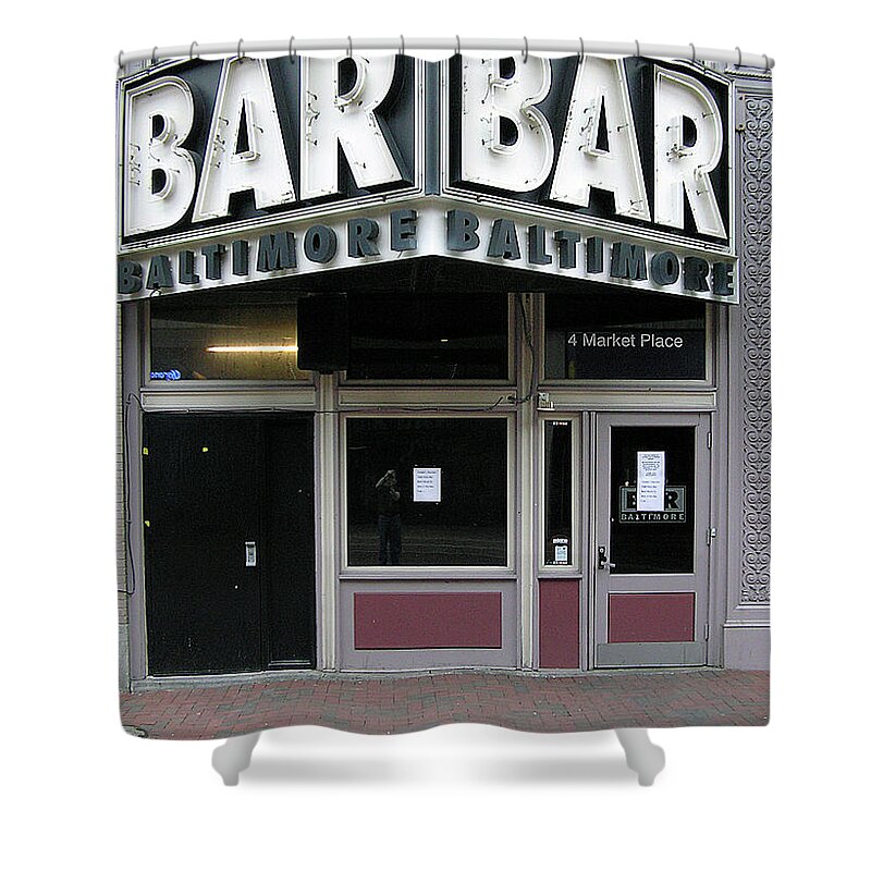 Brian Wallace Shower Curtain featuring the photograph Baltimore Bar by Brian Wallace