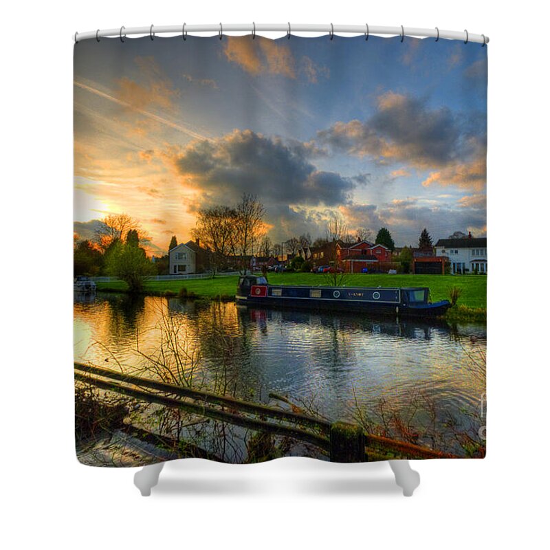 Hdr Shower Curtain featuring the photograph Barrow Sunset by Yhun Suarez