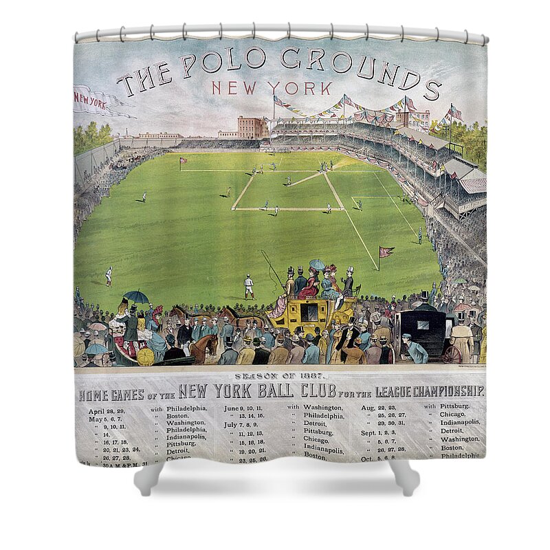 1887 Shower Curtain featuring the photograph Baseball, 1887 by Granger