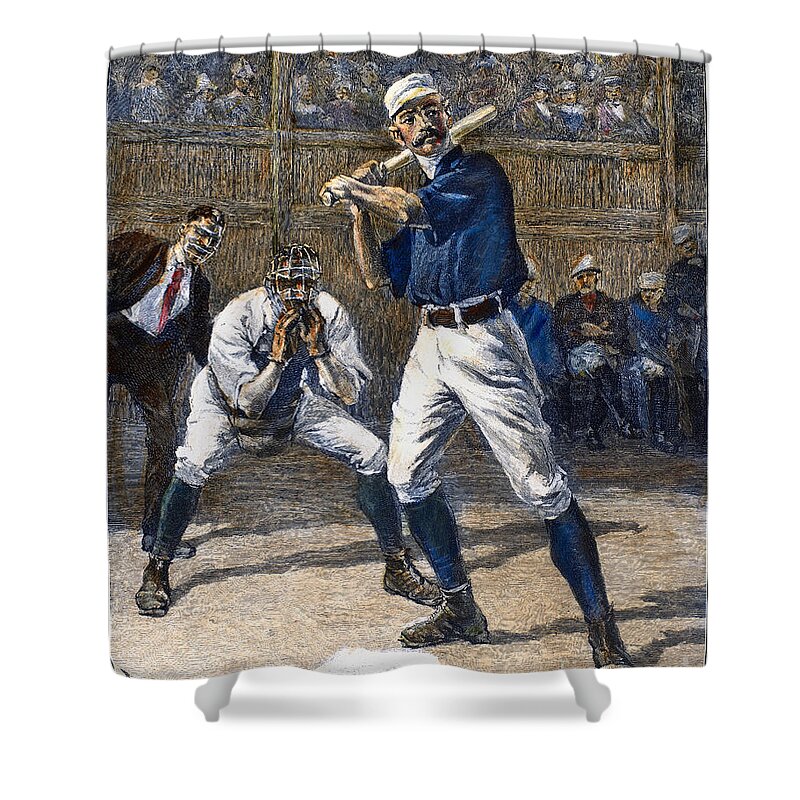 1888 Shower Curtain featuring the photograph Baseball, 1888 by Granger