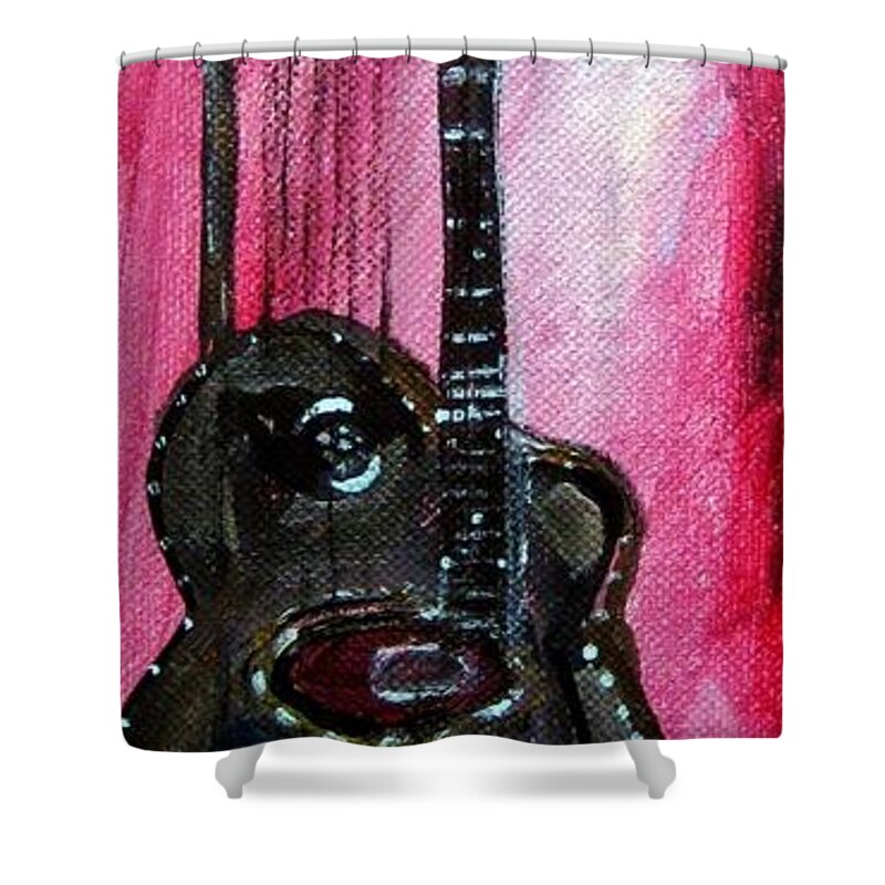 Bass 2 Shower Curtain featuring the painting Bass 2 by Amanda Dinan