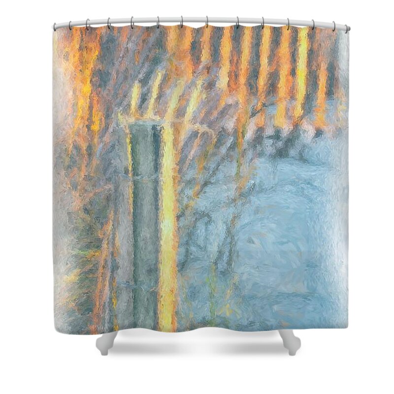 Ocean Shower Curtain featuring the photograph Beach Fence by Lynne Jenkins