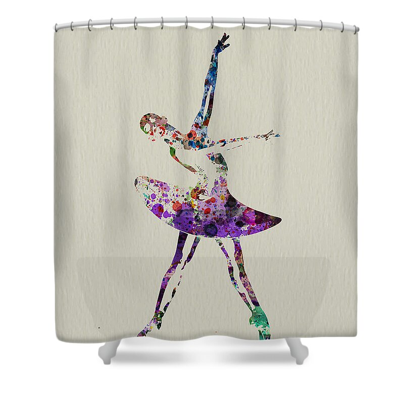  Shower Curtain featuring the painting Beautiful Ballerina by Naxart Studio