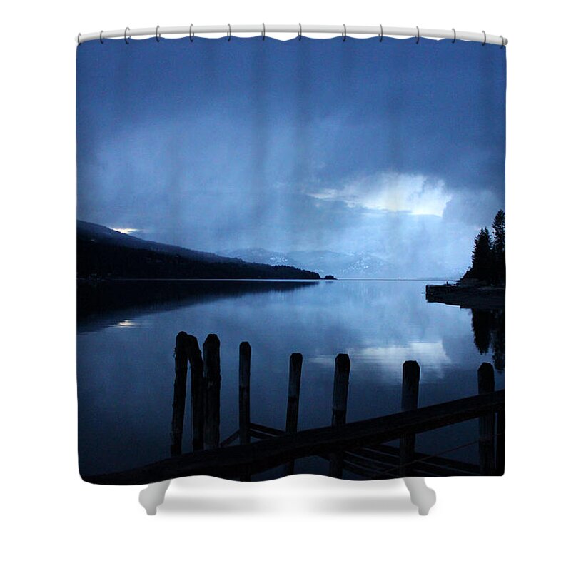 Lake Scene Shower Curtain featuring the photograph Beautiful Bay by Lucy West