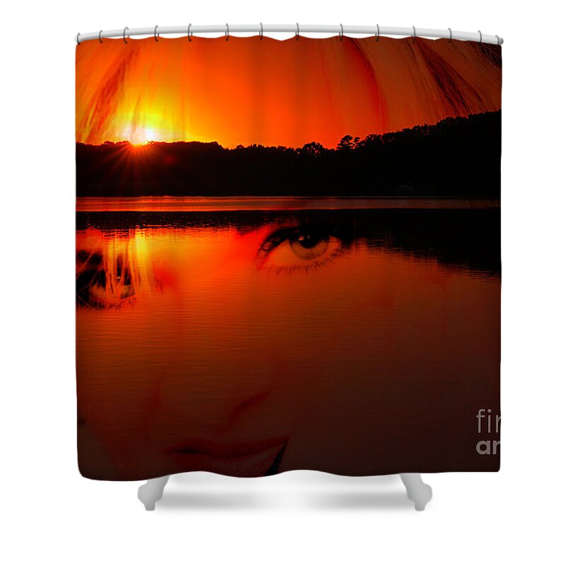 All Rights Reserved Shower Curtain featuring the photograph Beauty Looks Back by Clayton Bruster