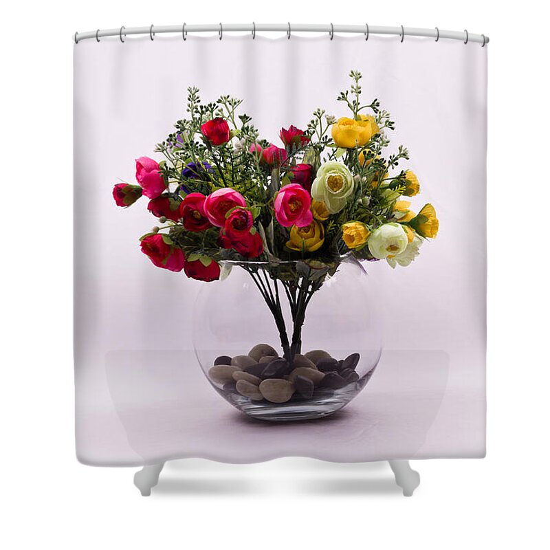 Flower Shower Curtain featuring the photograph Begin to see yourself as a soul with a body rather than a body with a soul by SAURAVphoto Online Store