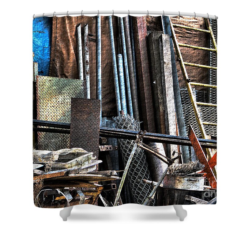 Tools Shower Curtain featuring the photograph Behind The Shed by Rory Siegel