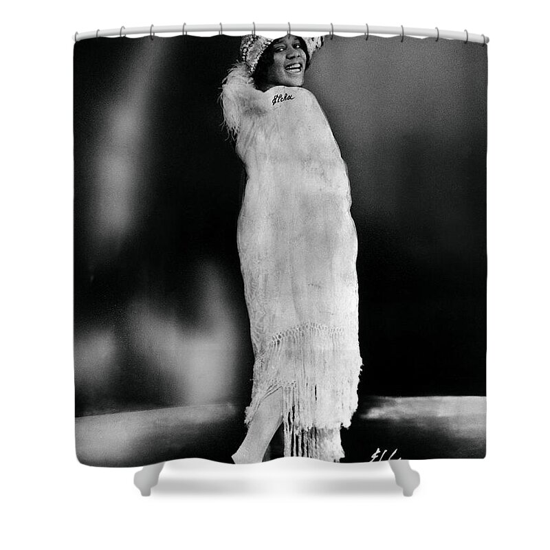 Bessie Smith Shower Curtain featuring the photograph Bessie Smith African-american Blues Singer by Omikron