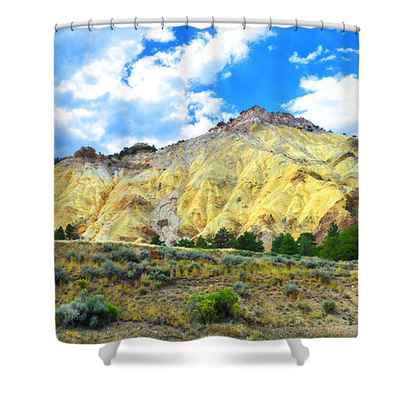 Wilderness Shower Curtain featuring the photograph Big Rock Candy Mountain - Utah by Donna Greene