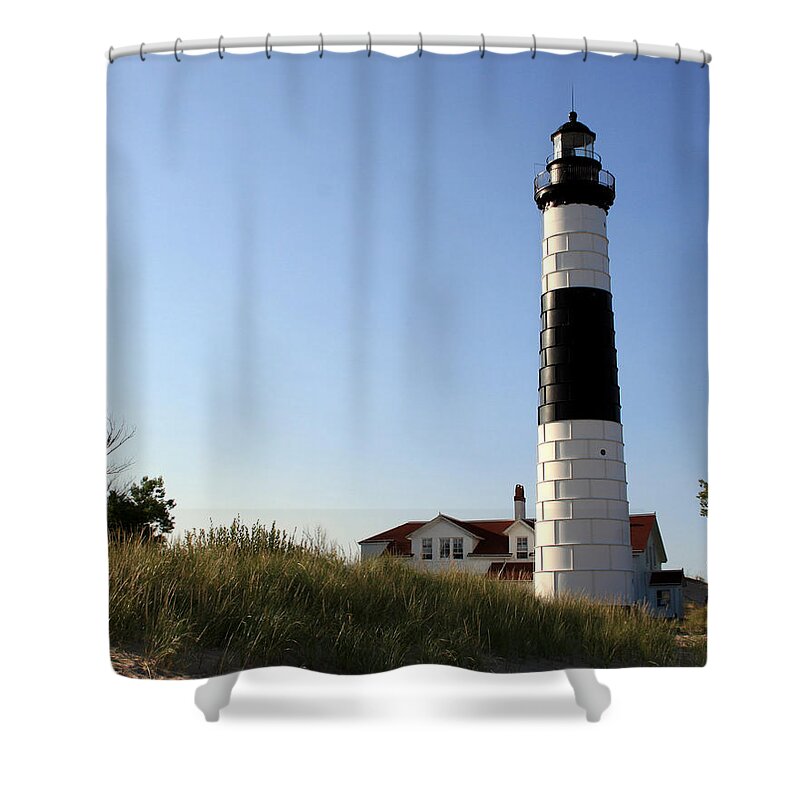 Lighthouse Shower Curtain featuring the photograph Big Sable Point Lighthouse 2 by George Jones