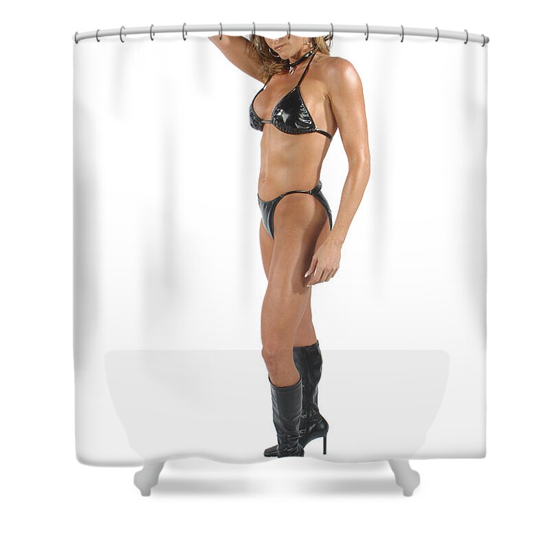 Model Shower Curtain featuring the photograph Black56-2 by Gary Gingrich Galleries