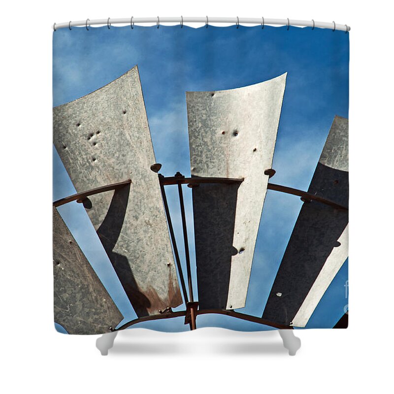 Air Shower Curtain featuring the photograph Blades by Bob and Nancy Kendrick