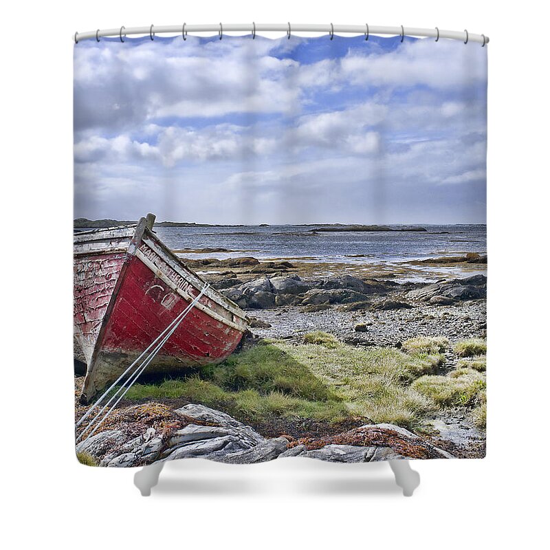 Dingle Shower Curtain featuring the photograph Boat by Hugh Smith