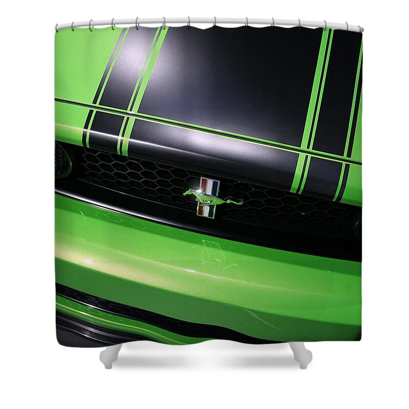 2011 Shower Curtain featuring the photograph Boss 302 Ford Mustang by Gordon Dean II