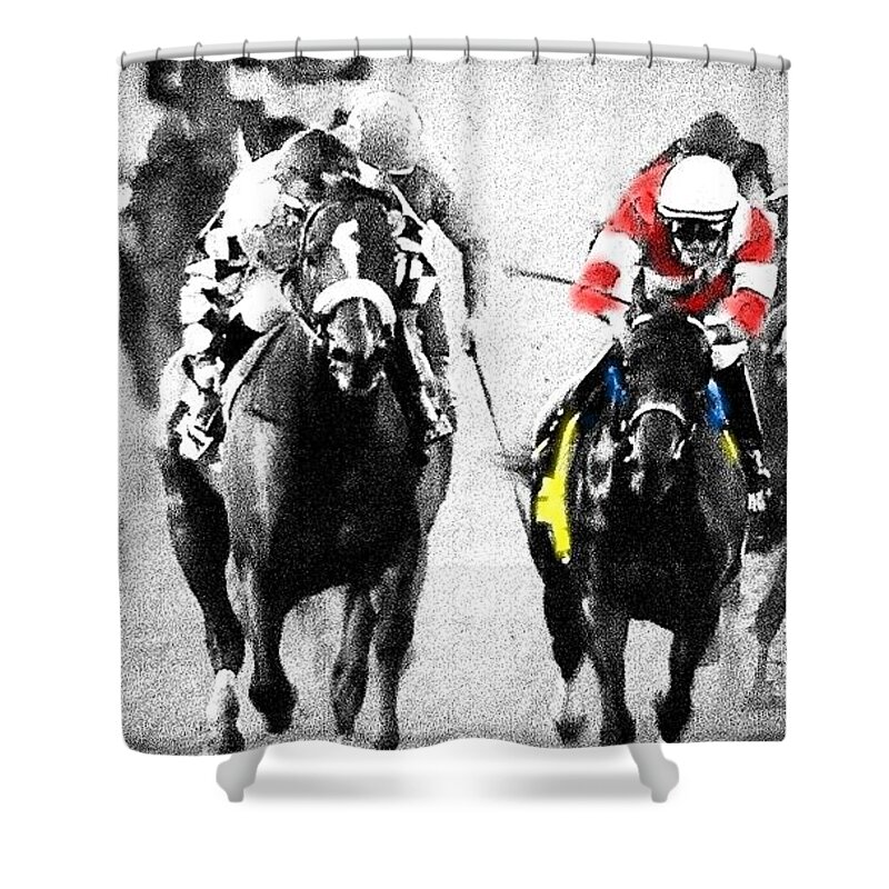 Fort Larned Shower Curtain featuring the photograph Breeders Cup Winner by George Pedro
