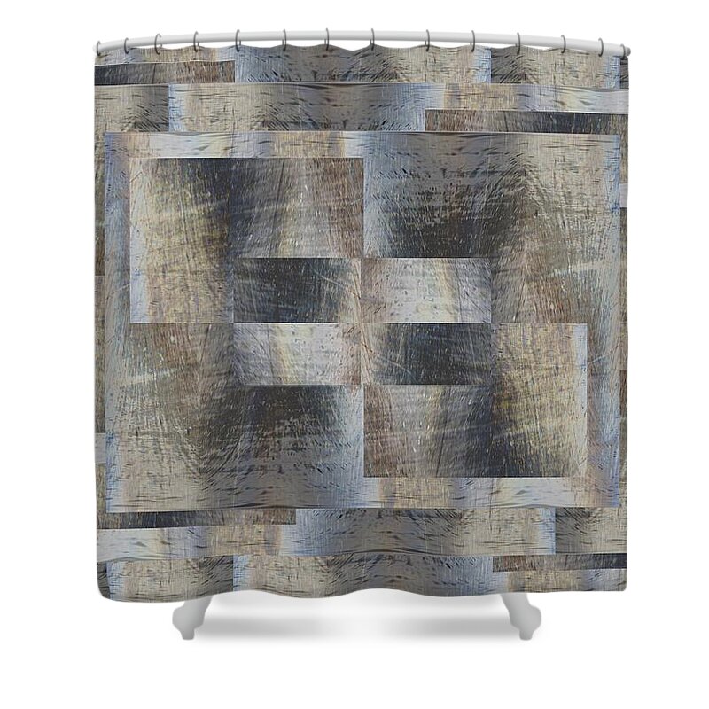Brushed Shower Curtain featuring the digital art Brushed Strokes 3 by Tim Allen