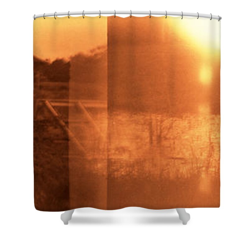 Louisiana Shower Curtain featuring the photograph Buckhorn Bend- Diptych by Doug Duffey