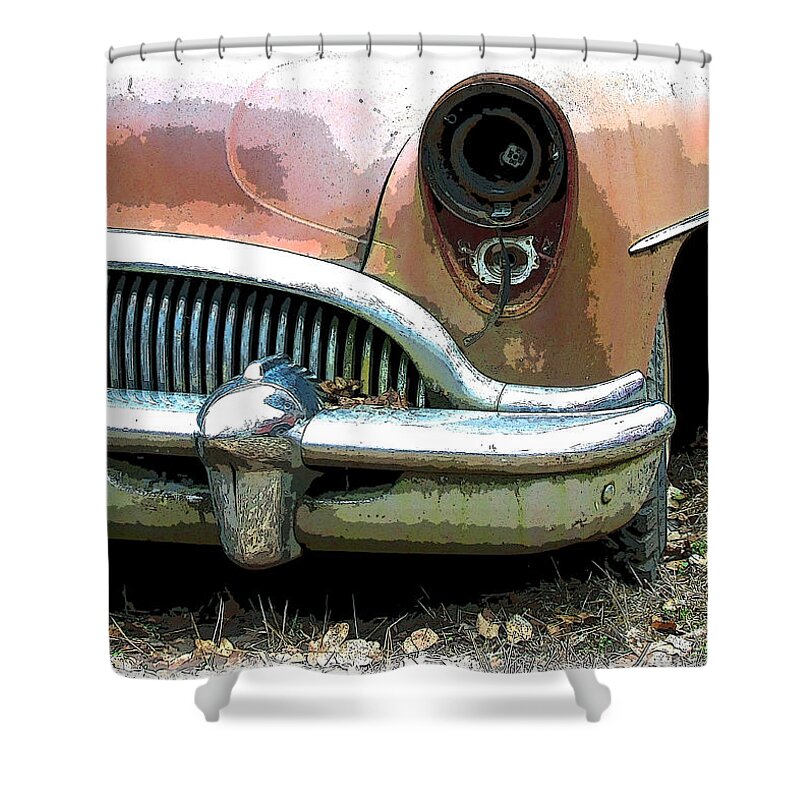 Buick Shower Curtain featuring the photograph Buick by Steve McKinzie