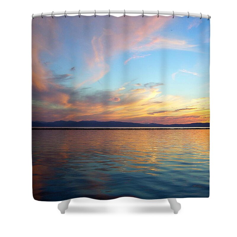 Sunset Shower Curtain featuring the photograph Butterfly Sky by Mike Reilly