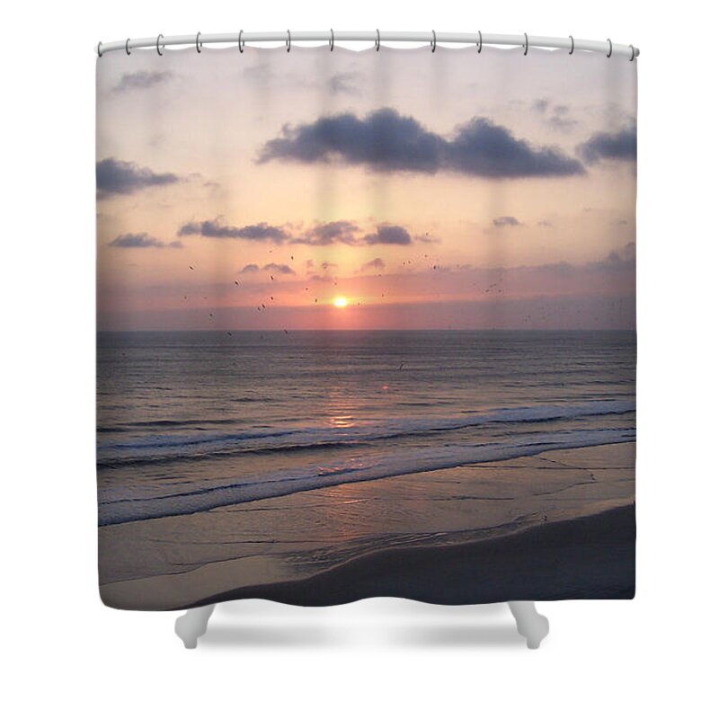 Sunrise Shower Curtain featuring the photograph Calming Sunrise by Kim Galluzzo