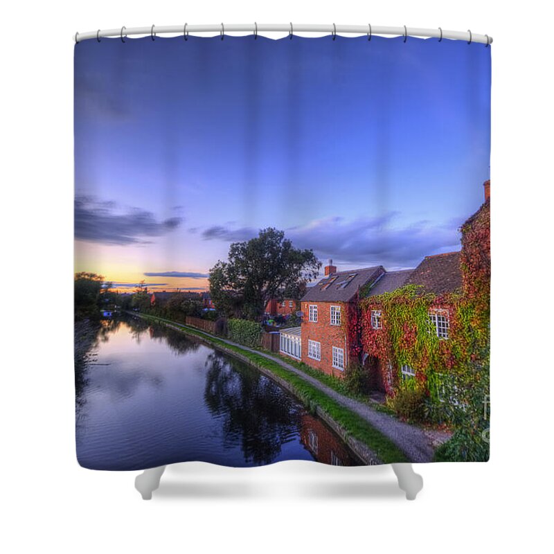  Yhun Suarez Shower Curtain featuring the photograph Canal Sunset by Yhun Suarez