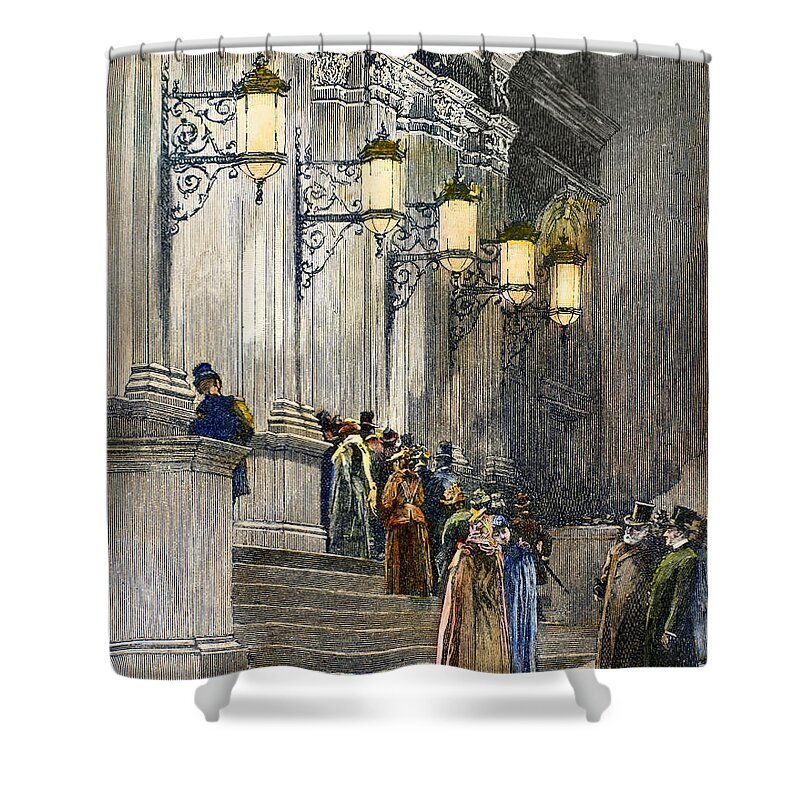 1891 Shower Curtain featuring the photograph Carnegie Hall, 1891 by Granger