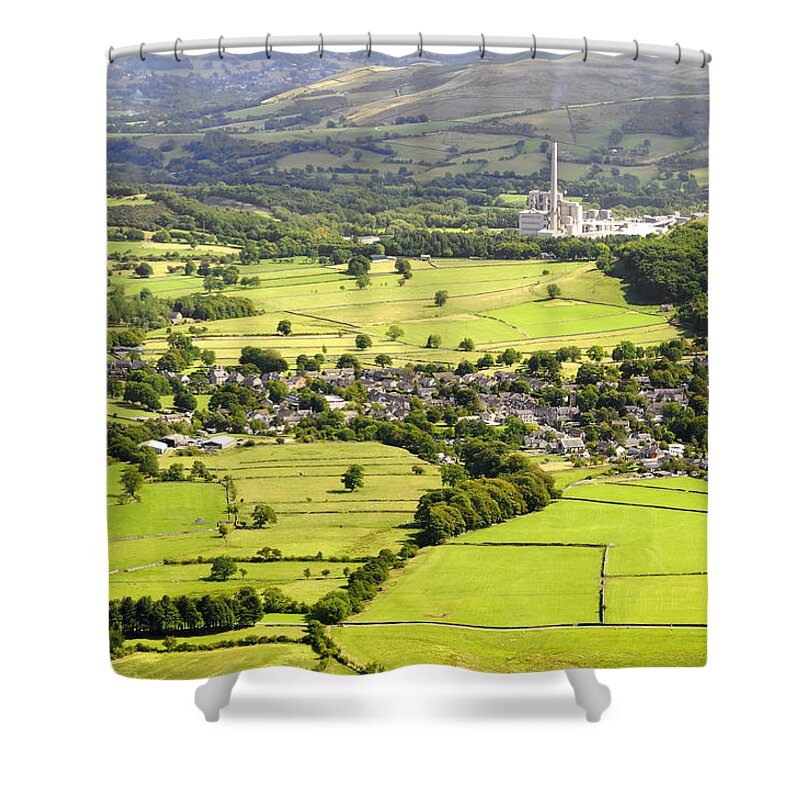 Derbyshire Shower Curtain featuring the photograph Castleton and the Hope Valley by Rod Johnson