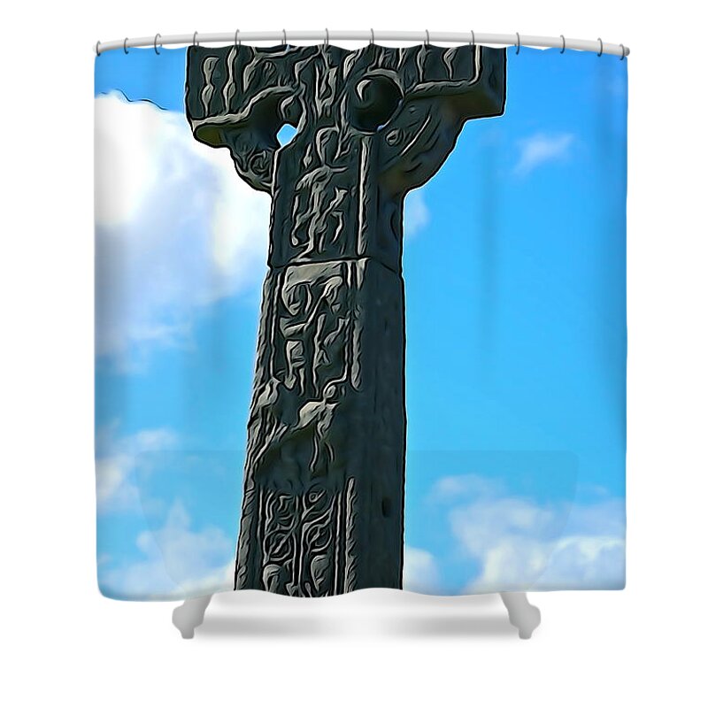 Cross Shower Curtain featuring the photograph Celtic Cross by Norma Brock