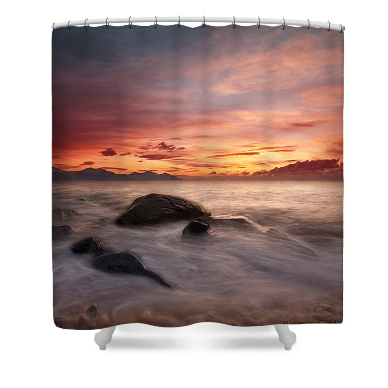 Wales Shower Curtain featuring the photograph Celtic Sunset by B Cash