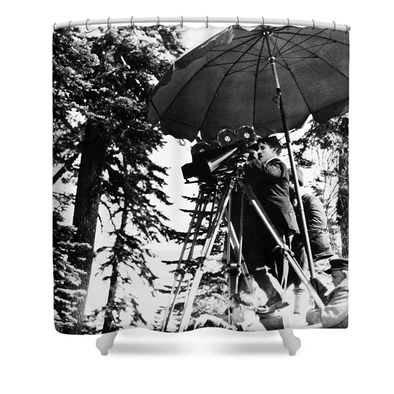 1925 Shower Curtain featuring the photograph Charlie Chaplin by Granger