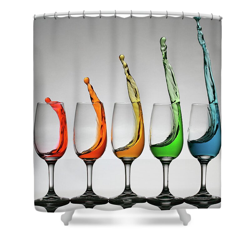 Splash Shower Curtain featuring the photograph Cheers higher by William Lee