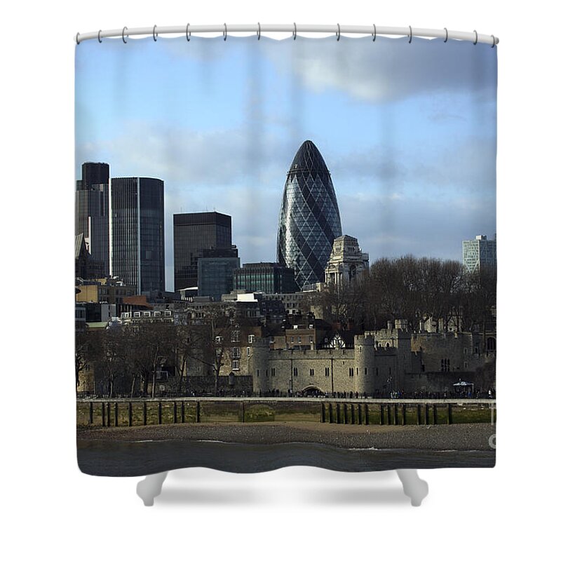 London Shower Curtain featuring the photograph City Of London by Milena Boeva
