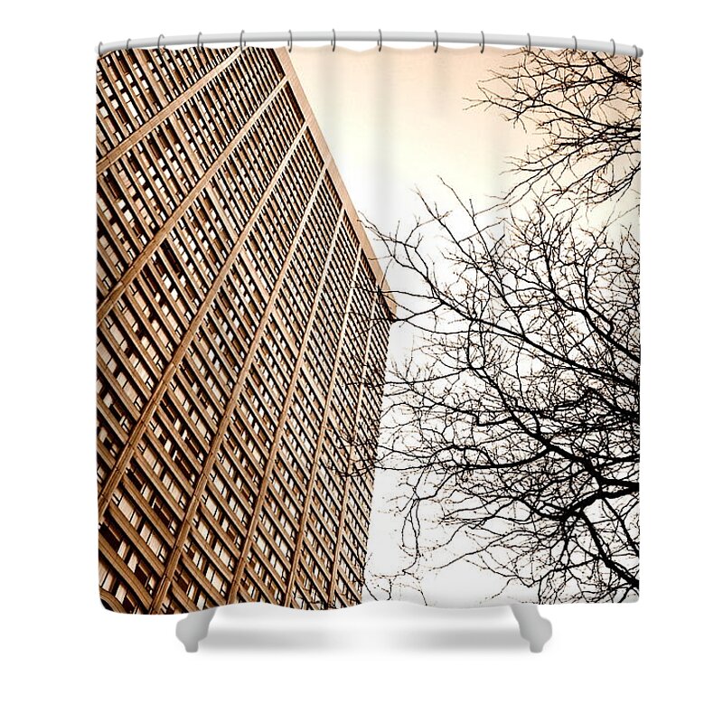 City Shower Curtain featuring the photograph City Vs Nature by Valentino Visentini