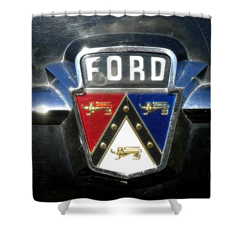 Ford Shower Curtain featuring the painting Classic Ford by Renate Wesley