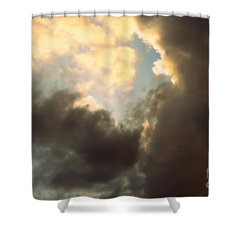 Drama Queen Shower Curtain featuring the photograph Clouds-4 by Paulette B Wright