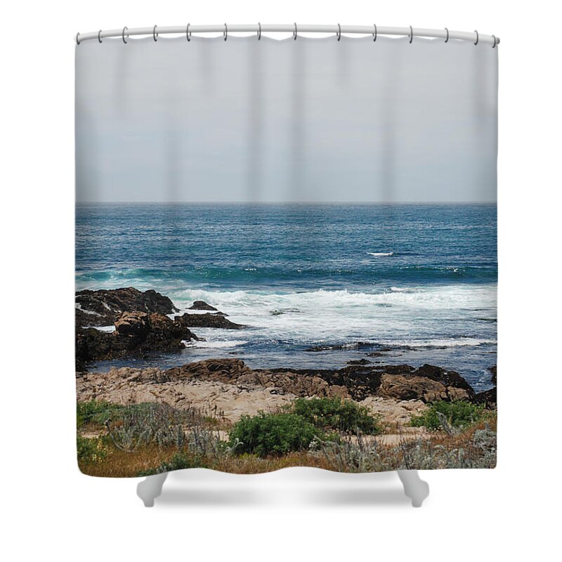 Ocean Shower Curtain featuring the photograph Coastal blue by Kathleen Grace