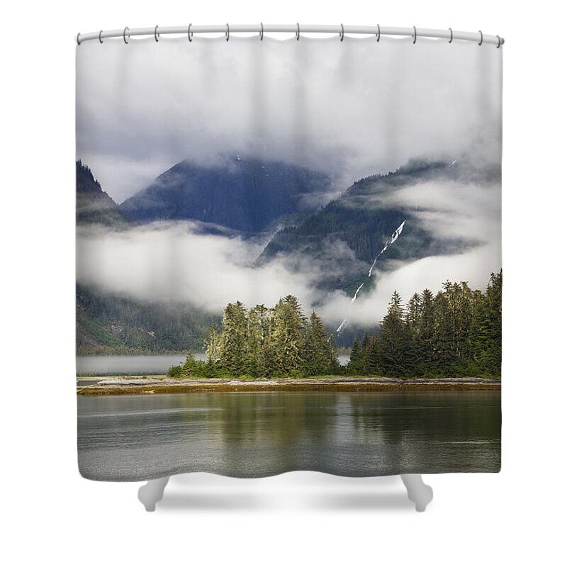 Mp Shower Curtain featuring the photograph Coastline, Endicott Arm, Inside by Konrad Wothe