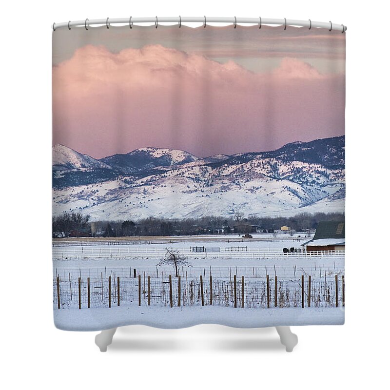 Sunrise Shower Curtain featuring the photograph Colorado Rocky Mountain Sunrise by James BO Insogna