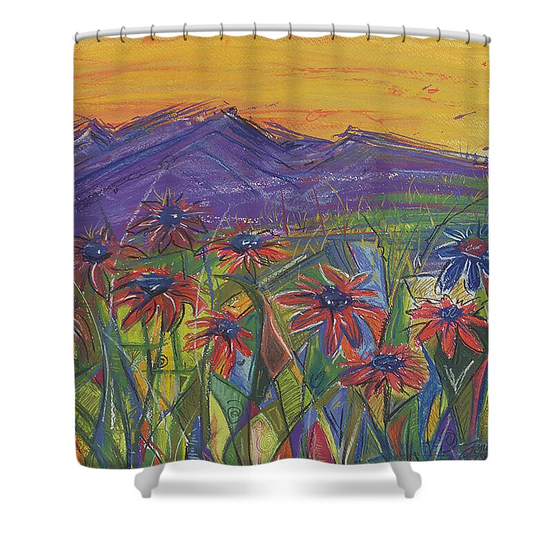 Nature Shower Curtain featuring the painting Comfortable Silence by Tanielle Childers