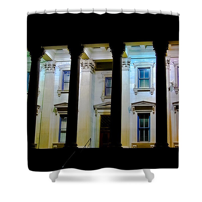 Rainbow Shower Curtain featuring the photograph Corinthian Rainbow by DigiArt Diaries by Vicky B Fuller