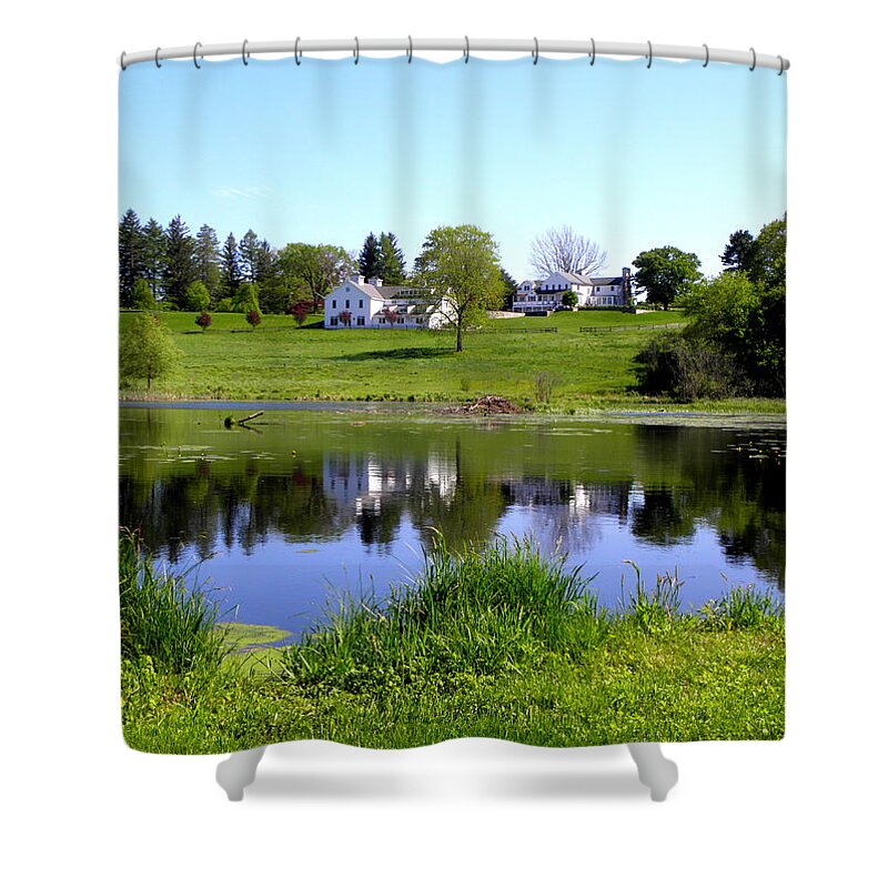 Connecticut Shower Curtain featuring the photograph country home in Connecticut by Kim Galluzzo