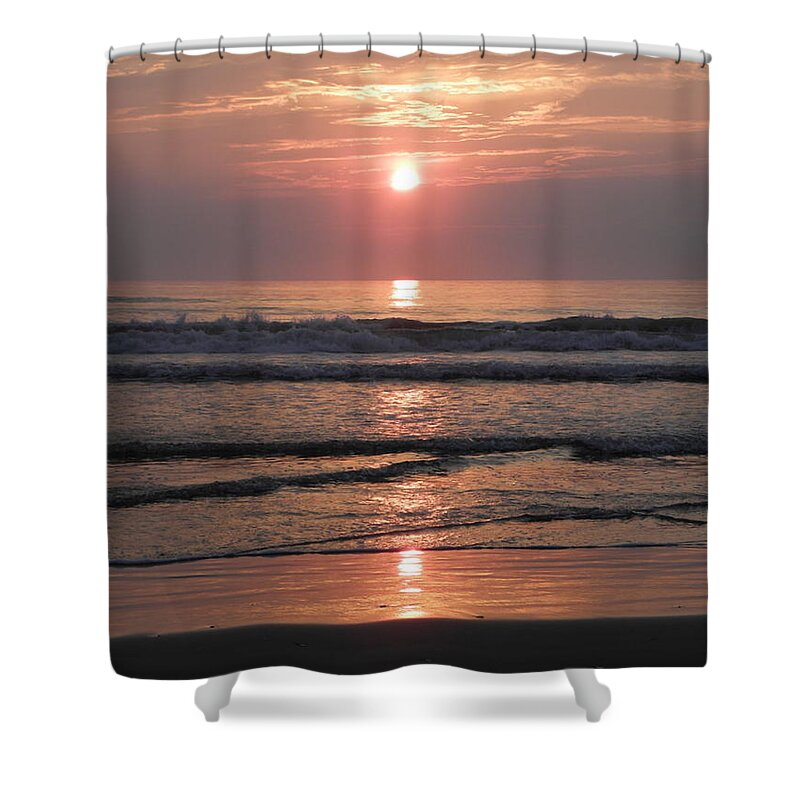 Sunrise Shower Curtain featuring the photograph Criss Cross Wave Rise by Kim Galluzzo Wozniak