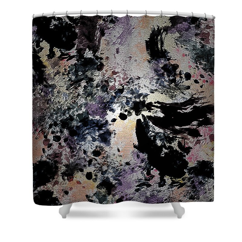 Digital Art Shower Curtain featuring the digital art Damask Tapestry by Paula Ayers