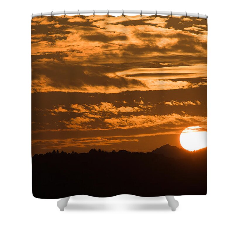 Sunset Shower Curtain featuring the photograph Days End by Ian Middleton